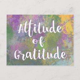 Postal Actitud de Gratitud inspirador decir