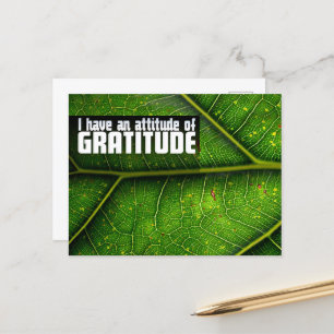 Postal "Actitud de gratitud" Motivación Afirmación
