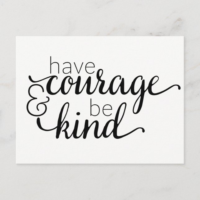 Postal Actitude Courage Life Typography Motivational (Anverso)
