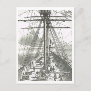 Postal Actividad en el puente de mando de los años 1800