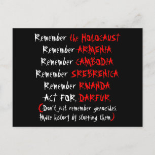 Postal Activismo: No solo recuerden los genocidios...