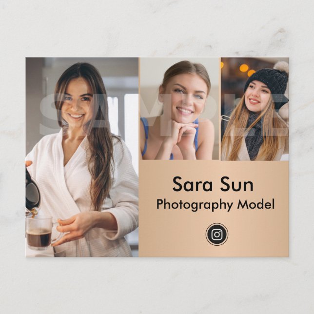 Postal Actor de disparo de cabeza de dos caras y comp de  (Anverso)