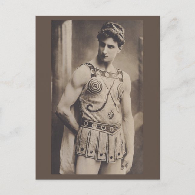 Postal Actor en traje romano 1910 (Anverso)