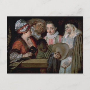 Postal Actores del Teatro Francais, c.1714-15