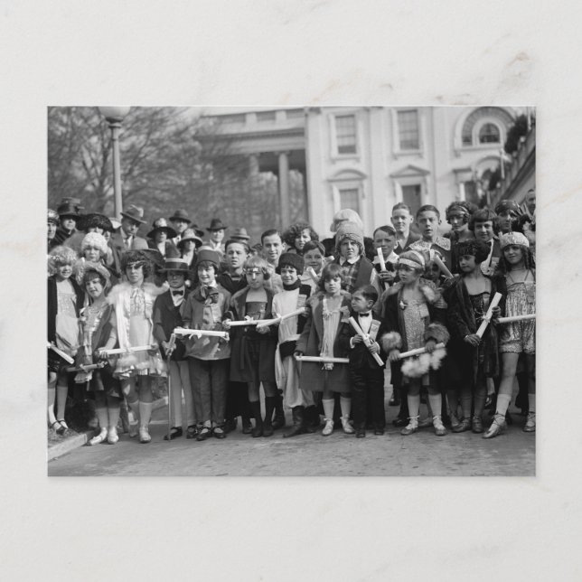 Postal Actores infantiles en la Casa Blanca: 1923 (Anverso)