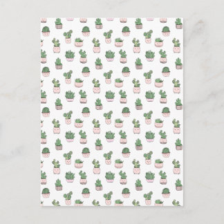 Postal Actos exitosos sonrientes en macetas de flores ros