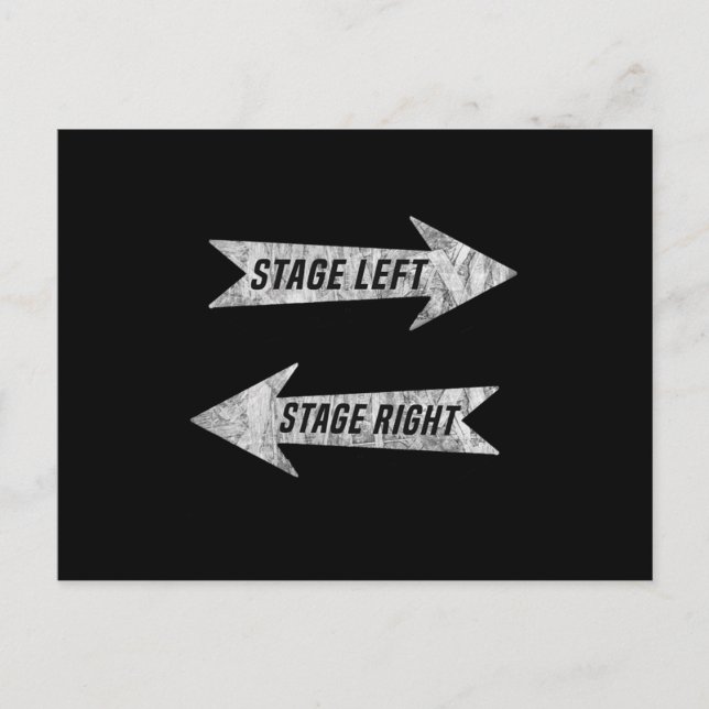 Postal Actriz de teatro en escena regalo de película de t (Anverso)