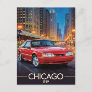 Postal Actuación callejera en Chicago ochenta 1989 Illino
