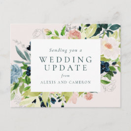 Postal actualización boda marina rubor floral
