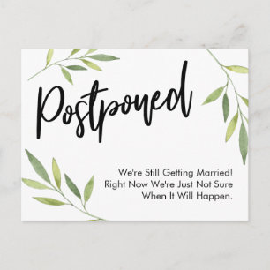 Postal Actualización de Bodas postponados de vegetación s