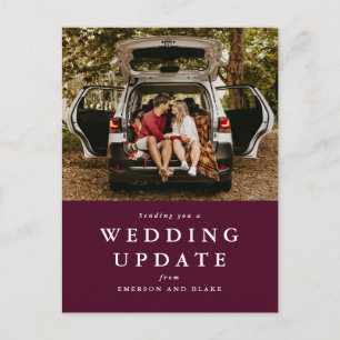 Postal actualización del boda cambiar la fecha de la foto