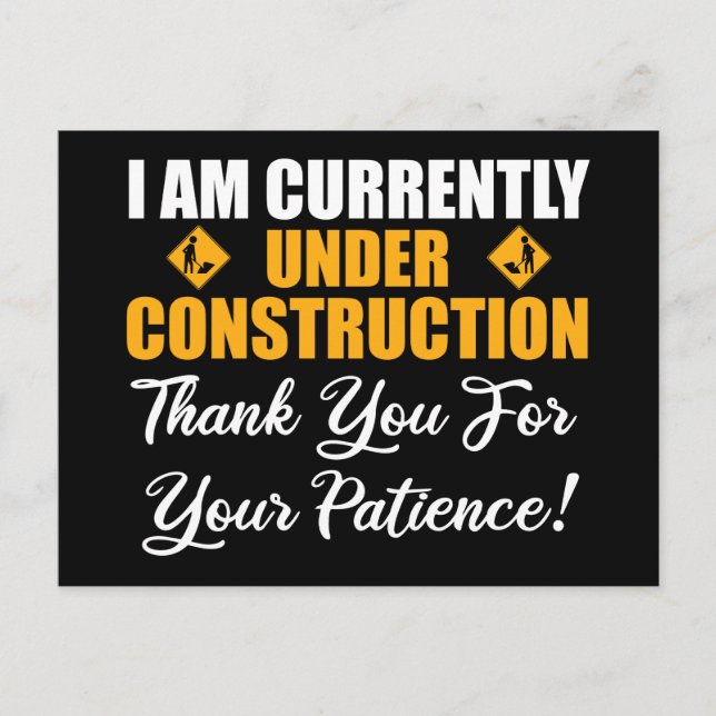 Postal Actualmente Estoy En Construcción (Anverso)