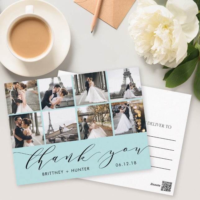 Postal Acua Caligrafía Script 8 Foto Gracias Postcard (Subido por el creador)