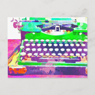 Postal Acuarela abstracta - Máquina vintage
