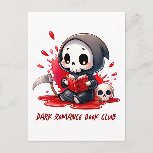 Postal Acuarela Amante de los Libros Segador (Anverso)