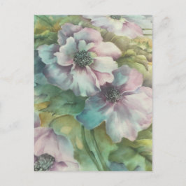 Postal Acuarela Anemones Floral