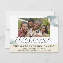 Postal Acuarela Bienvenido al Barrio 