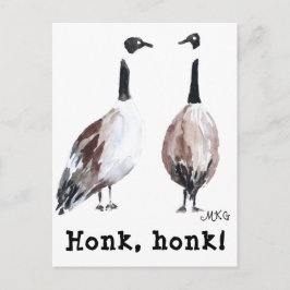 Postal Acuarela Canadá Honk Geese
