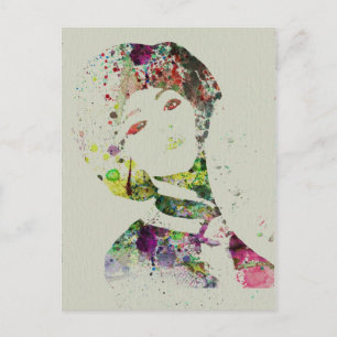 Postal acuarela de bailarina