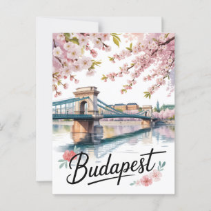 Postal acuarela de Budapest