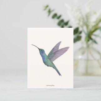 Postal Acuarela de Hummingbird
