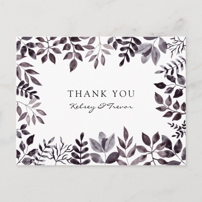 Postal Acuarela De Humor Moderno Gracias Postcard (Anverso)