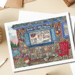 Postal Acuarela De La Tienda Costera De Hielo<br><div class="desc">Envíe a alguien una nota especial con esta postal temática del Día de la Independencia que presenta una pintura acuarela original de un pintoresco puesto de helados de Nueva Inglaterra. La heladería Rocket's Ice Cream Shop, con una preciosa heladería costera Maine, donde se pueden pedir todos los sabores favoritos, contemplar...</div>