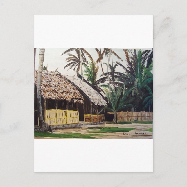 Postal Acuarela de las islas de San Blas, Panamá (Anverso)