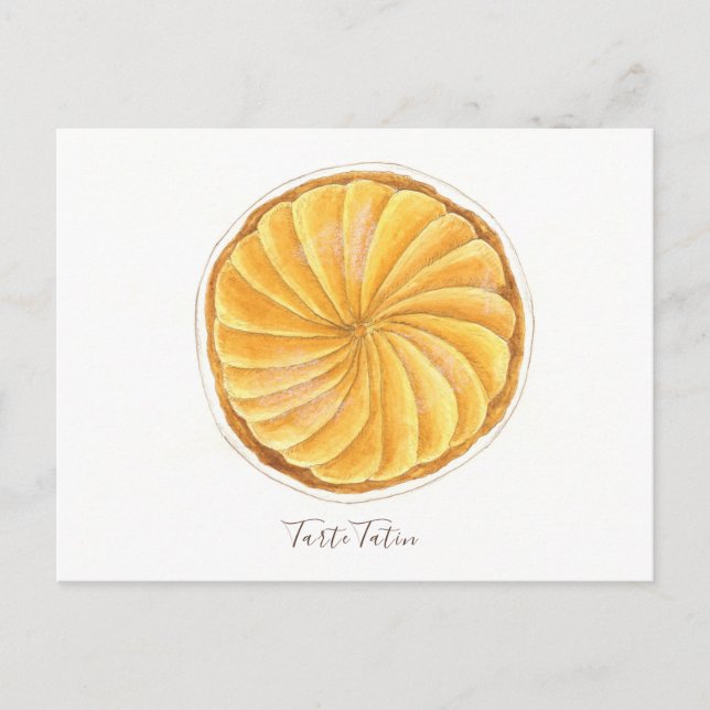 Postal acuarela de Tarte Tatin (Anverso)