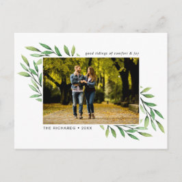 Postal acuarela de vacaciones deja foto moderna