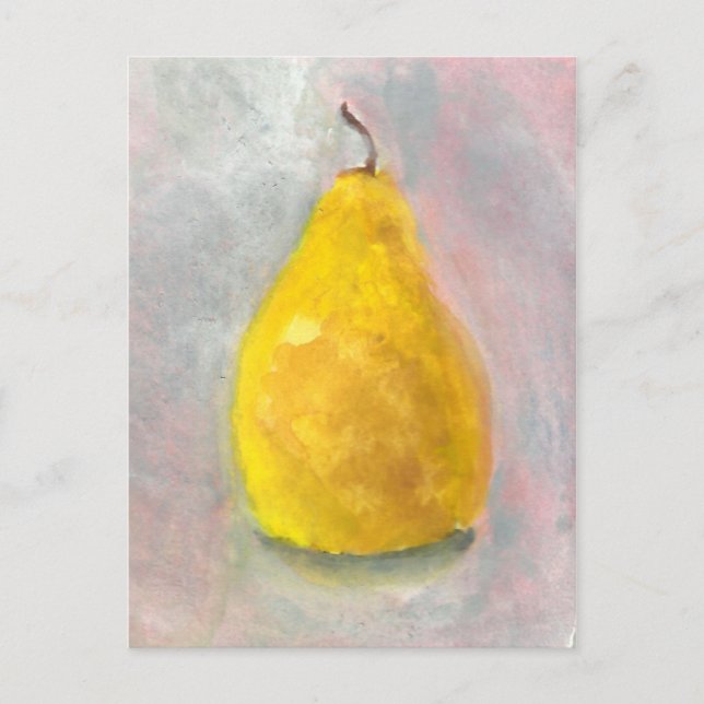 Postal Acuarela de vida residual de Golden Pear (Anverso)