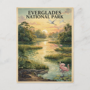 Postal Acuarela de Vida Silvestre del Parque Nacional Eve