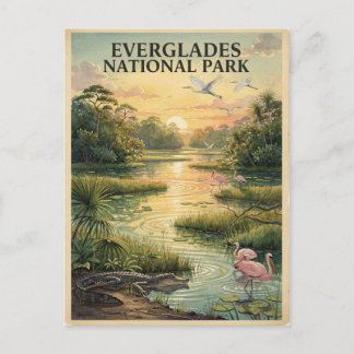 Postal Acuarela de Vida Silvestre del Parque Nacional Eve