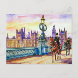 Postal Acuarela del Palacio de Buckingham