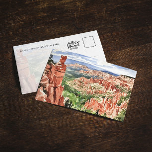 Postal acuarela del Parque Nacional del Cañón de B