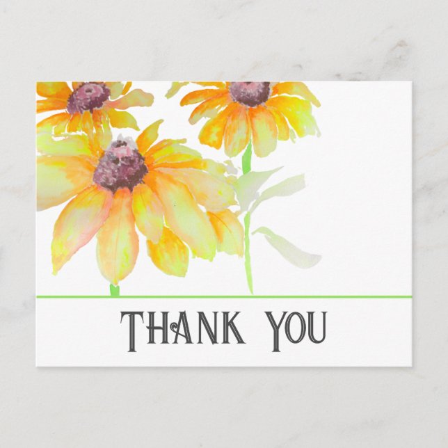 Postal Acuarela floral (Anverso)