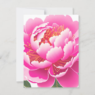 Postal Acuarela floral rosa