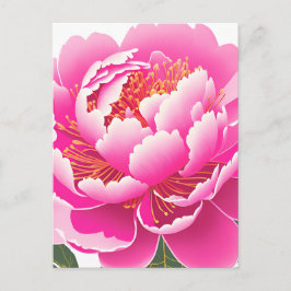 Postal Acuarela floral rosa