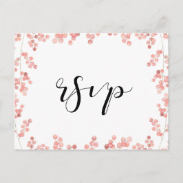 Postal Acuarela floral rosa RSVP