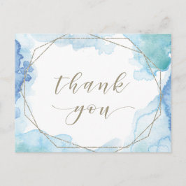 Postal Acuarela geométrica Gracias