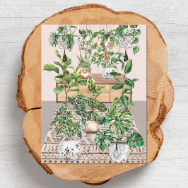 Postal Acuarela Hogares Tropicales