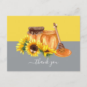 Postal Acuarela Miel Todavía Vida Gracias Postcard