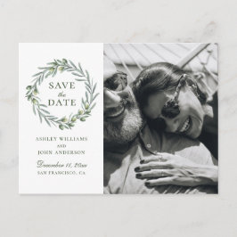 Postal Acuarela olivo. Save the Date italiano elegante