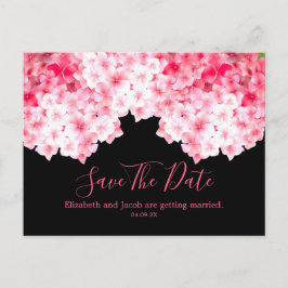 Postal Acuarela Pink Hydrangea Guardar fecha