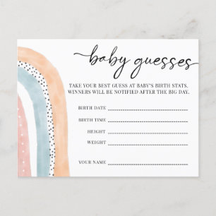 Postal Acuarela Rainbow Baby Shower Baby Guidance