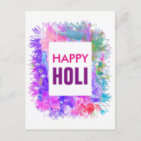Acuarelas púrpuras modernas Feliz Holi