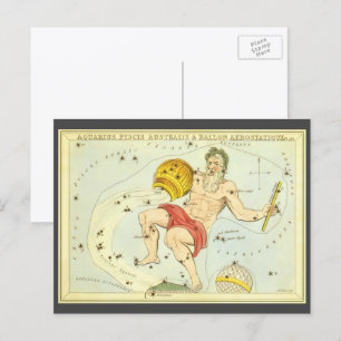 Postal Acuario, Constelación Vintage, Espejo de Urania
