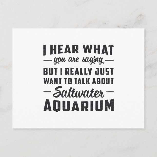 Postal Acuario de agua salada Acuático de peces divertido (Anverso)