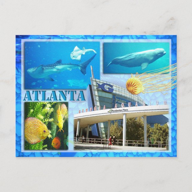 POSTAL ACUARIO DE GEORGIA, ATLANTA, GEORGIA (Anverso)