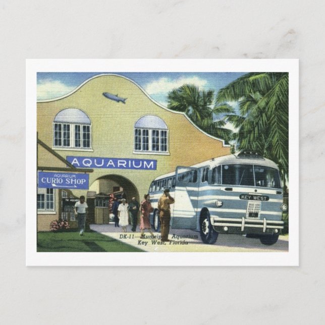 Postal Acuario, Key West, Florida Vintage (Anverso)